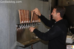 Rich pouring a stout